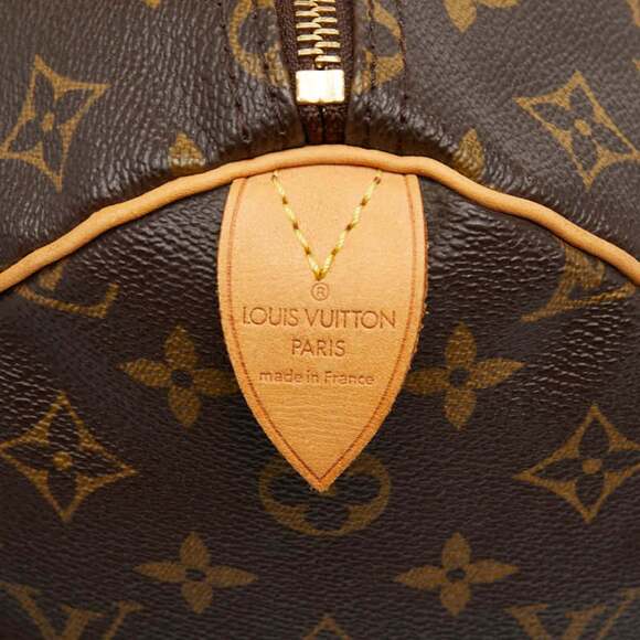 Louis Vuitton Monogram Speedy 35 Handbag/Boston Bag M41107 Brown Leather Wome... - Picture 10 of 12